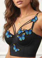 Venvirs Butterfly Bustier for Women Corset Tops Adjustable Strap