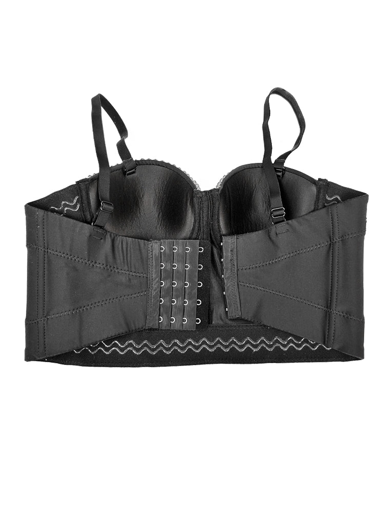 VENVIRS Sexy Embellished Rhinestone Bustier Corset Crop Top For Women with Adjustable Straps