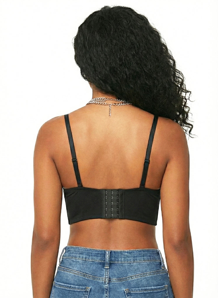 Venvirs Women Spiked Studded Punk Goth Rivet Bustier Corset Tops