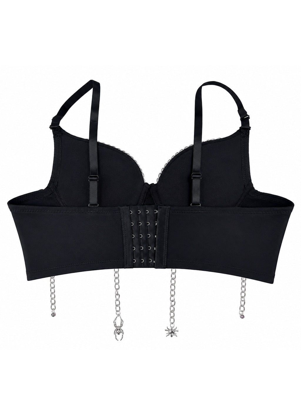 VENVIRS Women's Gothic Halloween Spider Web Red Rhinestone Bustier Corset Tops