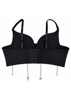 VENVIRS Women's Gothic Halloween Spider Web Red Rhinestone Bustier Corset Tops